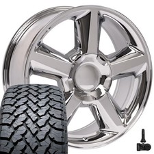 20x8.5 Chrome 5308 Rims 27555r20 At Tires Set 6x139.7 31et