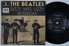 BEATLES Dizzy Miss Lizzy RARE Sweden 45 BEIGE / LIGHT BROWN VARIANT swedish HEAR