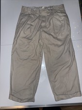 Chaps Pants Mens 38x32 Beige True American Chino Classic Straight Rolled Cuff