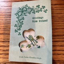 Fazzoletti da cabina irlandesi saluti dall'Irlanda Hanky lino irlandese San Patrizio