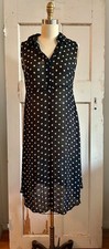 REFORMATION Black Dot Chiffon Dress - Size: S