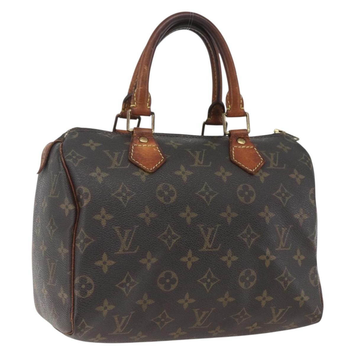 Borsa a mano Louis Vuitton Monogram Speedy 25 M41528 LV originale ki6387