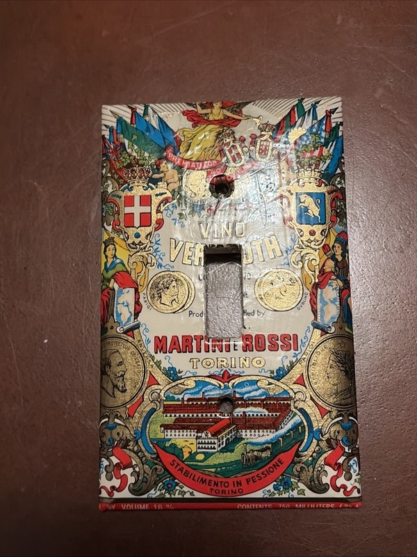 New, Martini & Rossi Vermouth Light Switch  Cover