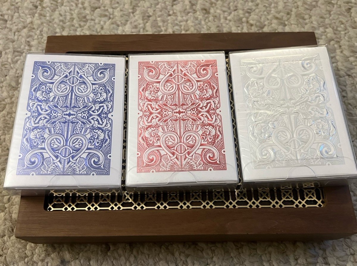 Red, Blue , Silver Gatorbacks Playing Card Deck~David Blaine~Free