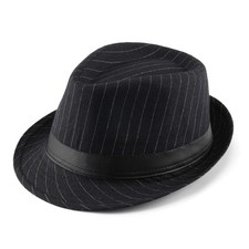 Fedora for Men Women Unisex Men's Women's Classic Manhattan Structured Gangst...
