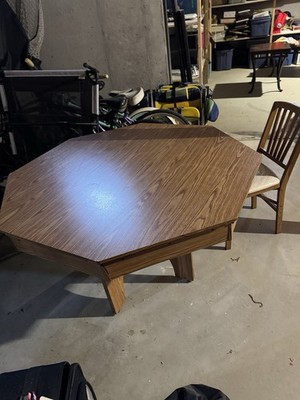 Harvard Octogon Billiard Table w/ Green Surface, Poker Card & Dining Top