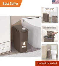 Motion Sensor Trash Can 5 Gallon Automatic Bathroom Garbage Bin Touchless Was...