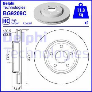 Delphi Disque De Frein Bg9209c Dodge;Jeep - Image 4