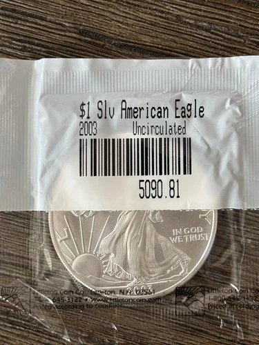 2003 UNCIRCULATED American Silver Eagle 1 oz. Fine Silver .999 (Littleton)