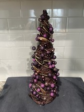 Purple Fall Autumn Halloween Twig /wire Glitter Tree 16 Tall New Without Tags