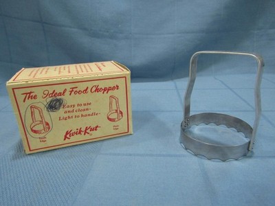 Vtg Kwik-Kut Food Chopper/Cookie Cutter/Biscuit 3'' Serrated Tooth Edge orig box^