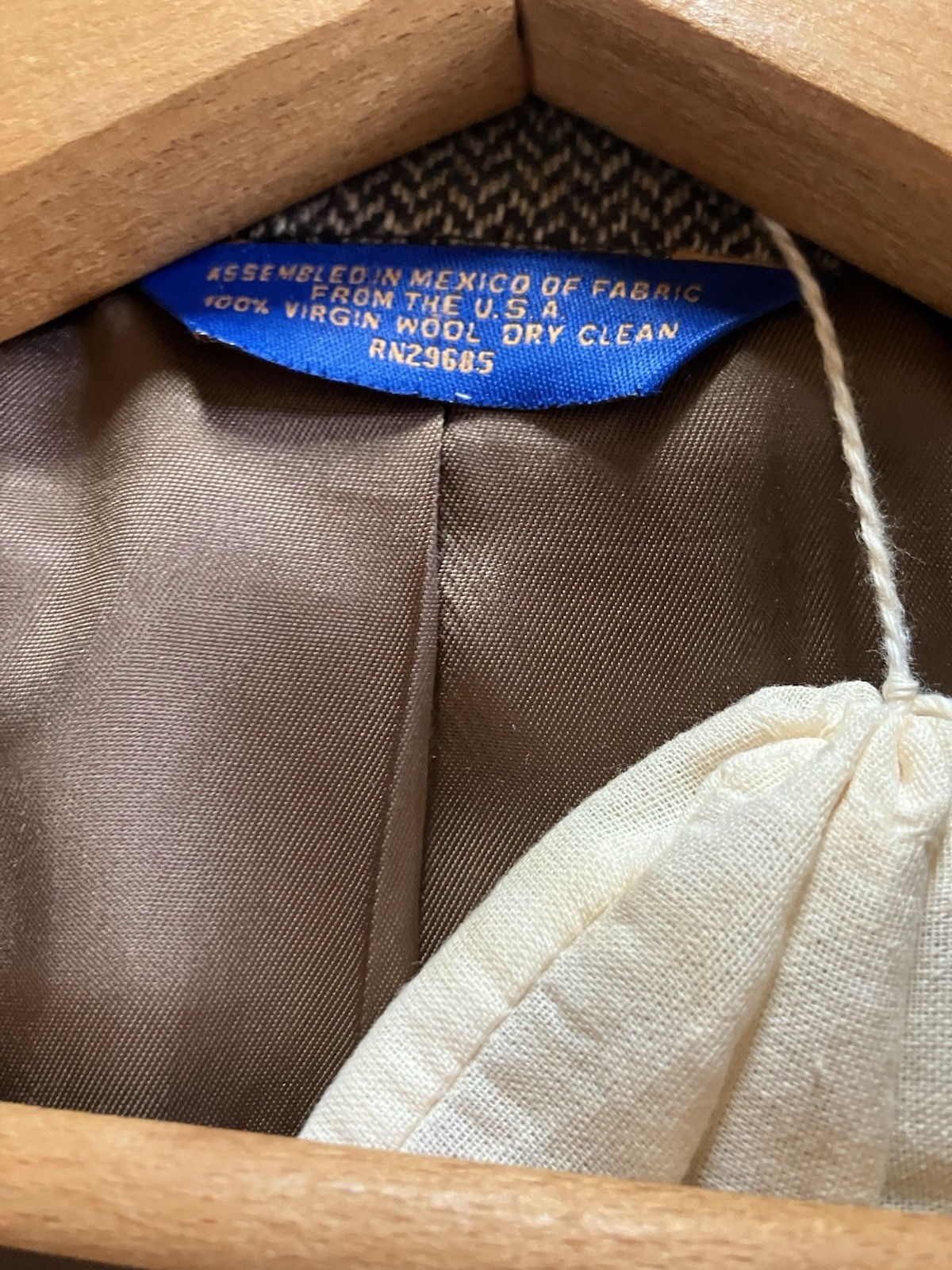 Pendleton Tweed Virgin Wool Herringbone Blazer 42… - image 3