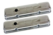 Chrome Chevy Sbc 327 Short Steel Performance Valve Covers