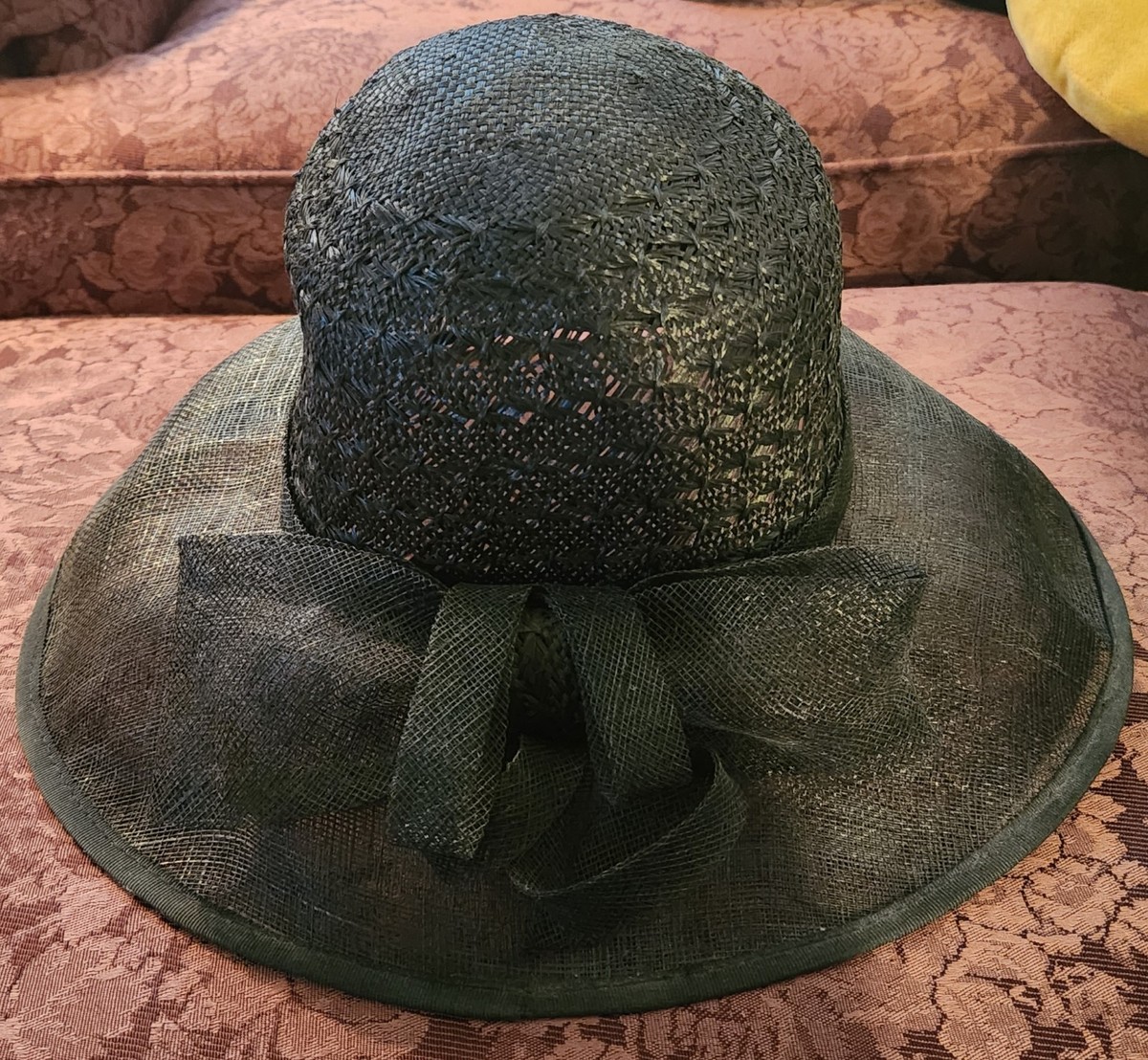 Cappelli |Women\'s Vintage Wool Black Ribbon Hat Neutral Derby Elegant Sz.7 1/2 Derby Original 100% Wool Vintage Hats for Women for sale | eBay main image 4