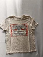 VINATGE look men’s medium good condition Cream and red Budweiser tee