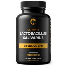 Probiotic Supplement with Lactobacillus Salivarius, 30 Billion CFU, 240 Tablets