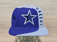 Vintage 90s American Needle Dallas Cowboys 100% Wool Swirl Snapback New With Tag