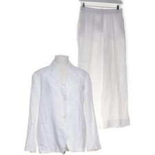 Marc O'Polo, Anzug, Größe: 36, Leinen, Weiß, Einfarbig #Ha4