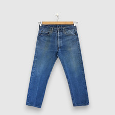 Vintage 80s Levis 501 Distressed Light Wash Men's Jeans Button Fly Denim 32x26