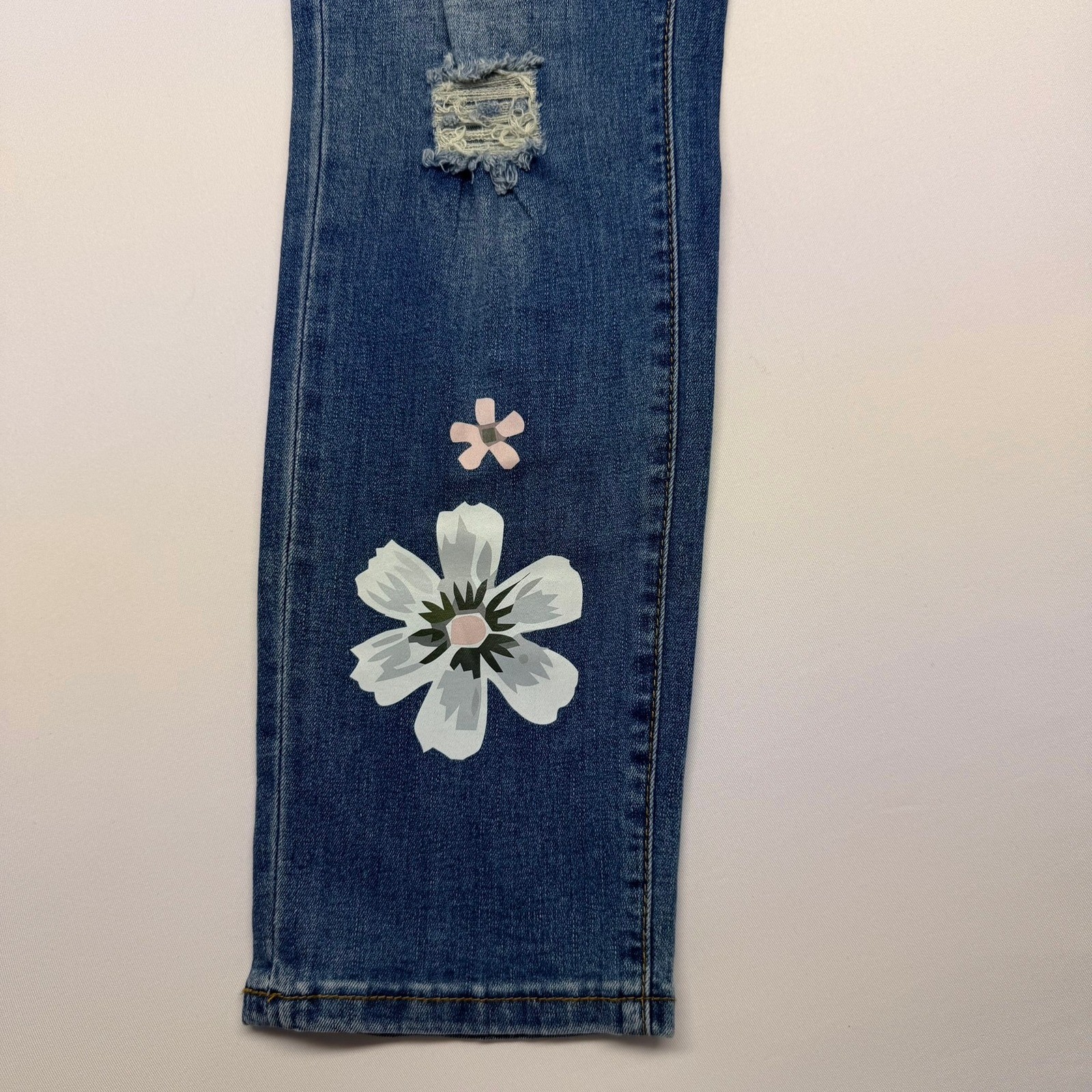 Unbranded Floral Leopard Patchwork Distressed Str… - image 6