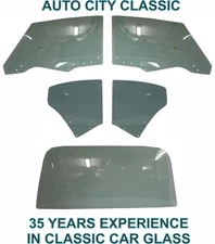 For 1970-72 Chevelle Malibu 2 Door Hardtop Glass Side Quarter Rear Window Green