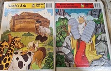 6 Frame Tray Puzzle Golden Books Religious Christian Bible Jonah, Moses, Jesus