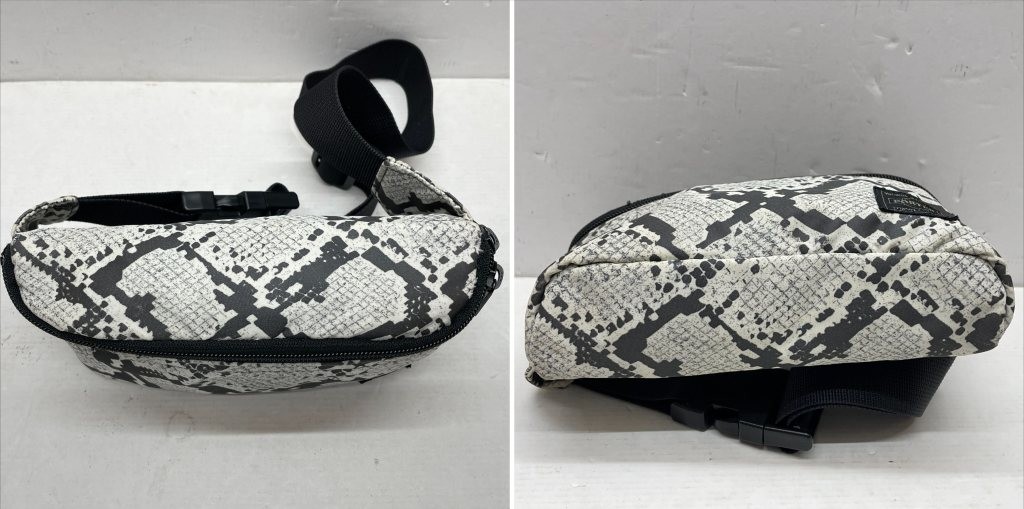 [Used] HEAD PORTER Python pattern waist bag Snake… - image 4