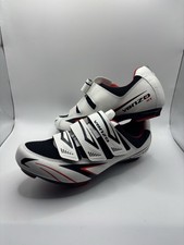 Venzo MX Road Cycling Shoes Men’s Size U.S 6.5 Womens 8 White/Black/Red NWT