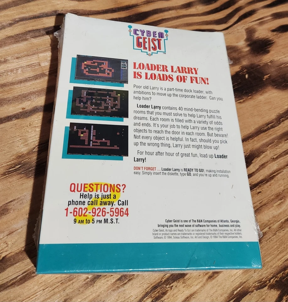 NEW SEALED - Vintage Loader Larry PC Puzzle Game (MS-DOS, 3.5" Disk, 1994) - Image 2 of 4