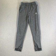 Adidas Jogger Pants Youth XL Gray Three Stripes Pockets