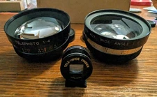 Yashica Electro Aux Conversation Set Telephoto - Wide Angle 1:4 Lens & Eye Piece