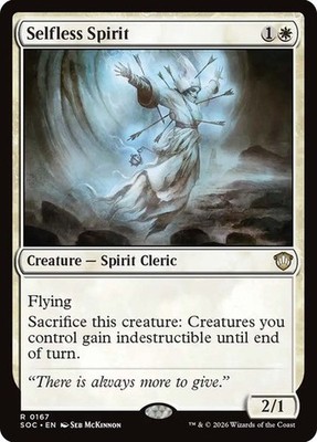 NM Selfless Spirit, MTG, Strixhaven Commander, Magic the Gathering, 167