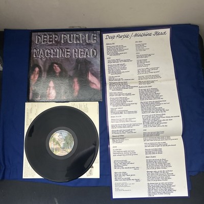 Deep Purple Machine Head Vinyl Record, US 1974 Santa Maria Repress, Poster, VG++