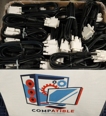 **LOT OF 78 -  6' ft DVI-D CABLES MALE TO MALE VIDEO COMPUTER PC MONITOR CORDS**