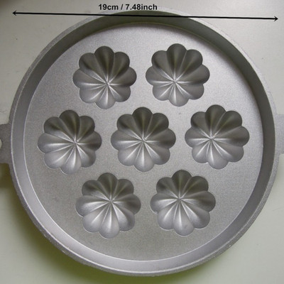 7 Cavity Rare Madeleine Cornbread Turks Head Bahulu Sponge Cake Baking Mold