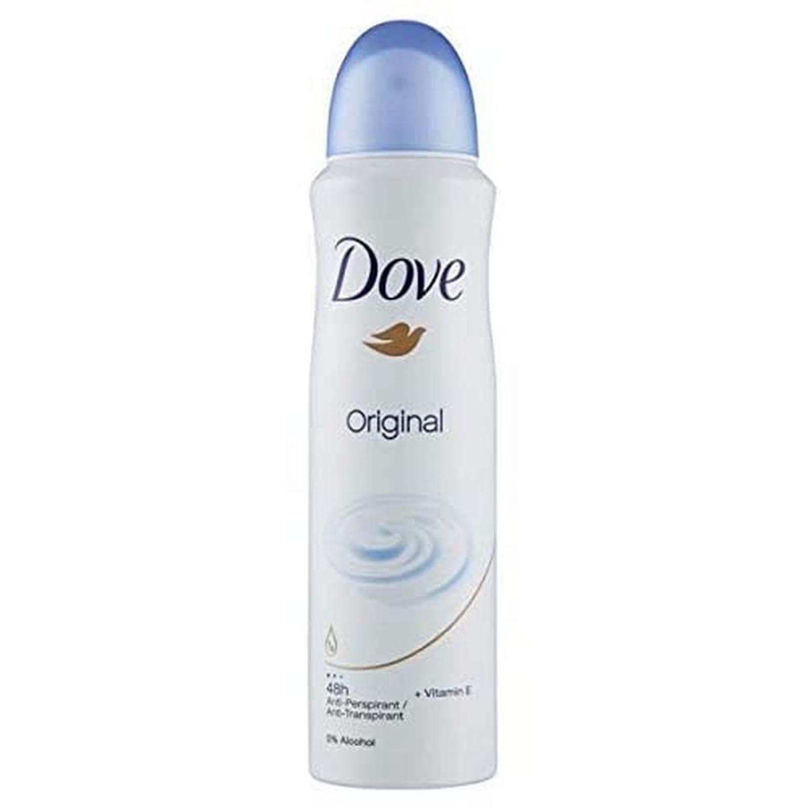 Dove Original spray anti-transpirant femme déodorant soin douceur aisselles sensibles 150ml
