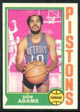 1974-75 Topps #4 Don Adams Card