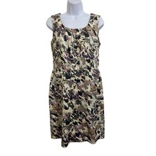 Ann Taylor LOFT Dress Sleeveless Abstract Print Pockets Career Work Formal 6