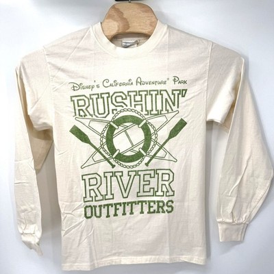 Disney Long Sleeve T-Shirt Mens S Cream Rushin River Outfitters Graphic Tee