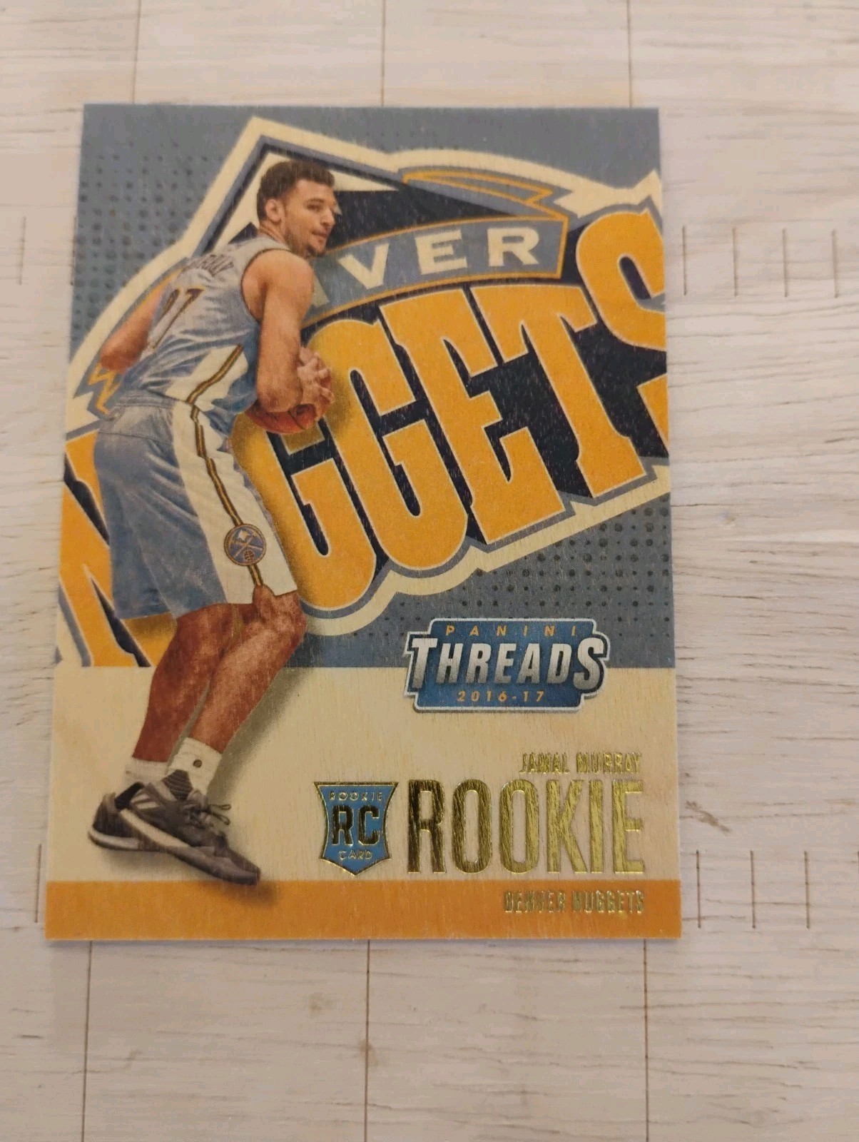 2016-17 Panini Threads Jamal Murray Wood Rookie RC #235 Denver Nuggets 