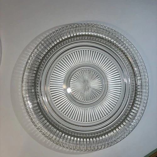 Vintage Anchor Hocking Queen Mary Plate 12" Sandwich Serving Platter/Cake Plate