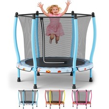 55" Trampoline for with Curved Poles, 440lbs Capacity Indoor  Outdoor Trampo...