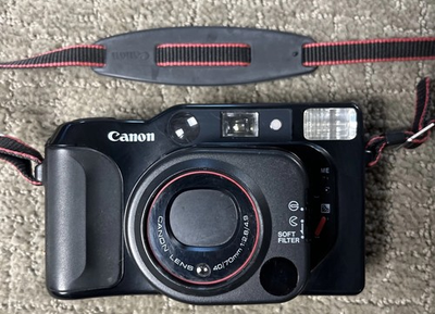 #ad Canon Autoboy Tele Quartz Date QD Sure Shot Film Camera Japan Works Nice $99.99