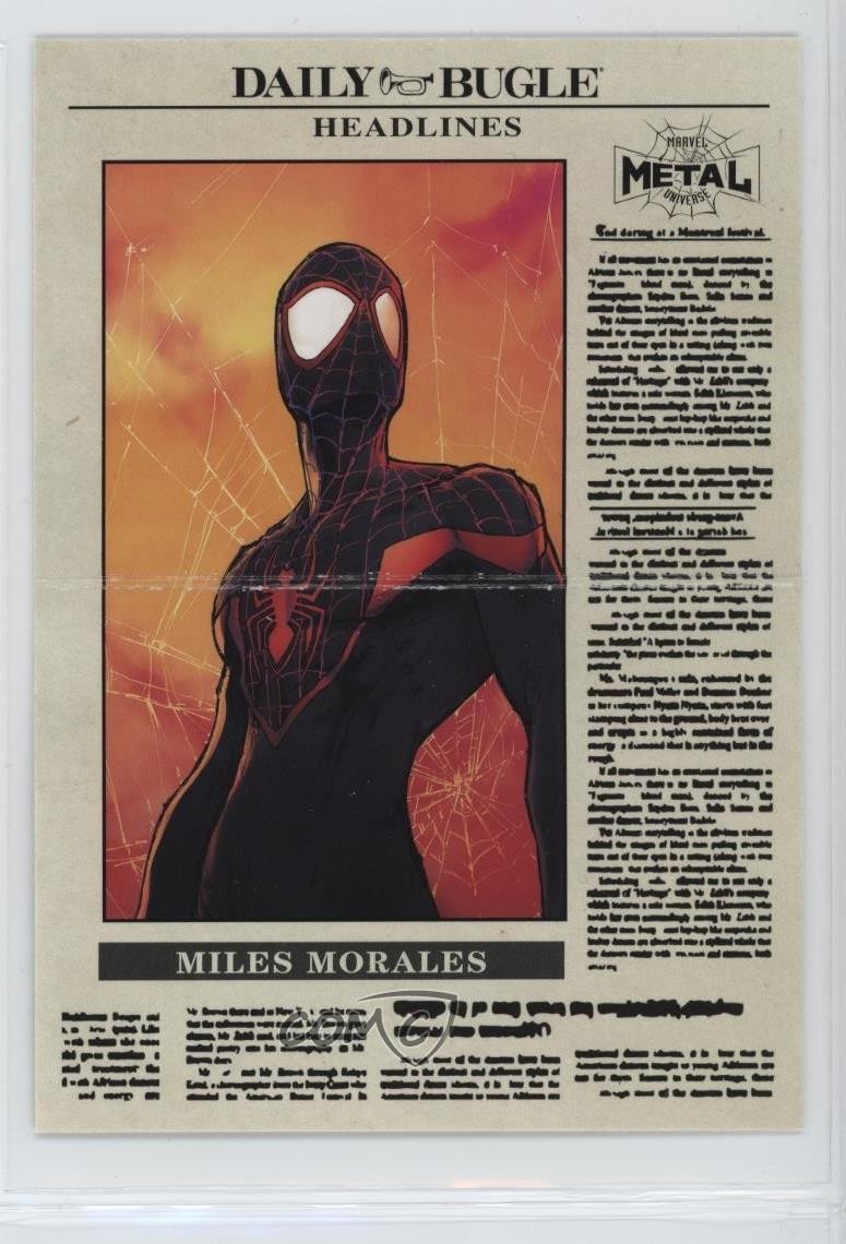 2022 Marvel Metal Universe Spider-Man Daily Bugle Headlines Miles Morales 15n7