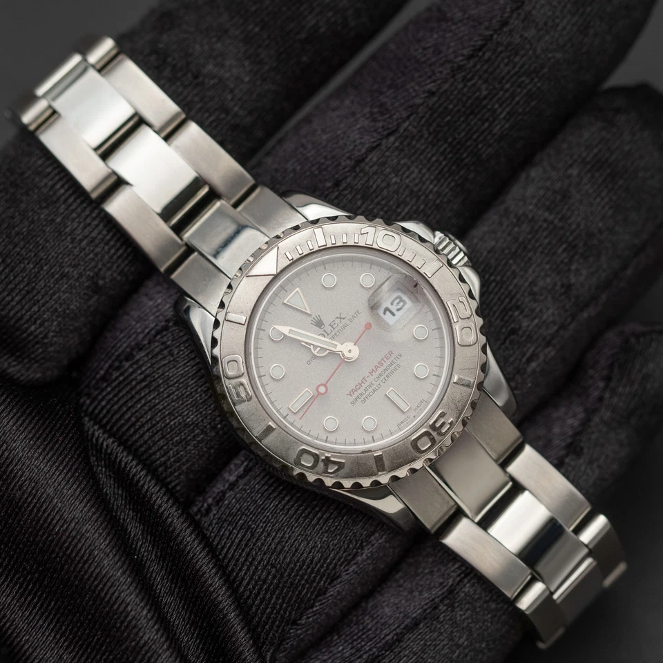 Rolex Yacht-Master 169622 platino bisel de distribución reloj Oyster CAJA Y PAPEL Foto 2 de 4