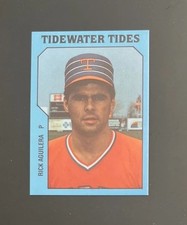 1985 Tidewater Tides TCMA #11 Rick Aguilera Minor  League Rookie Baseball Card. rookie card picture