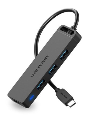 USB C Hub Type C To USB Adapter 4 Ports 3.0, Thunderbolt 3 Powered Laptop Mac