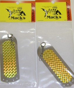 NEW TROLLING DODGER MACK/'S LURES DOUBLE D DODGER 4.4 UV GOLD 70054 2 PACK