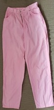 Pink Vintage Pants Justin Allen SZ 5/6 80s Pleats Polyester  Cotton Slacks