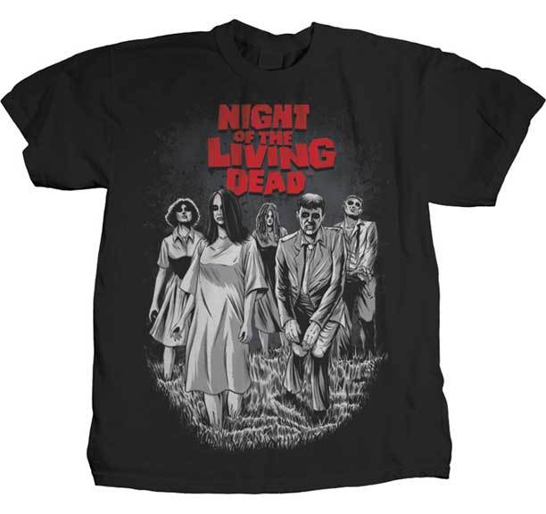Night of the Living Dead Bloodthirsty S, M, XL Black T-Shirt